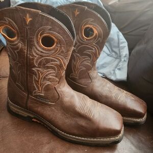 Dan Post Brown and Tan Western Work Boots with Composite Toe Sz 14M
